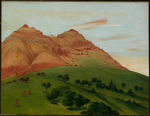 View In The Grand Detour, 1900 Miles Above St. Louis — George Catlin, Romanticism