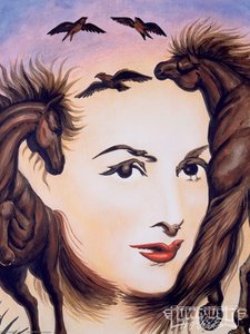 Woman And Horses — Octavio Ocampo