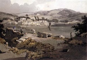 Landscape, With River And Village — Samuel Prout