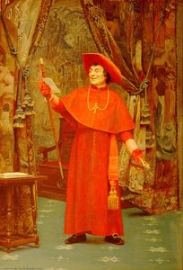 Cardinal Reading a Letter