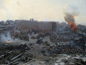 Onderdeel Van Het Panoramaschilderij Van Het Beleg Van Sebastopol