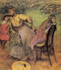 Madame Alexis Rouart And Her Children — Edgar Degas, Impressionism