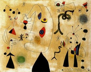 Personajes, Pájaros, Estrellas — Joan Miró