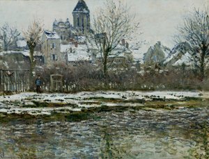 The Church At Vetheuil Under Snow — Claude Monet