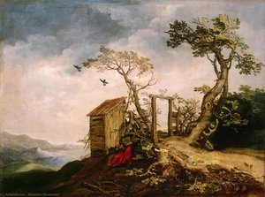 Landscape With The Prophet Elijah In The Desert — Abraham Bloemaert, Baroque Landscape