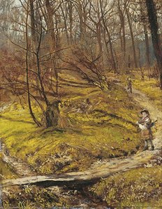 Children Gathering Wood — Walter Daniel Batley