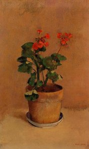 A Pot Of Geraniums — Odilon Redon