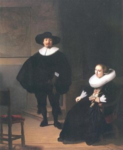 Portrait Of A Couple In An Interior — Rembrandt Van Rijn, Baroque
