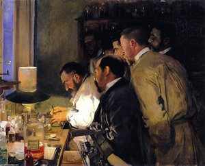 An Investigation, Doctor Samarro In His Laboratory — Joaquín Sorolla Y Bastida, Impressionistic Luminosity