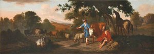 Landscape With Mercury And Battus And Various Animals — Dirk Van Bergen