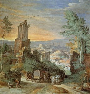 Landscape With Roman Ruins — Paulus Bril, Baroque
