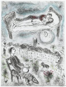 Illustration For Louis Aragon's Work "one Who Says Things Without Saying Anything" — Marc Chagall