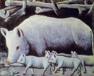 Sow With Piglets — Niko Pirosmani, Naive Art / Primitivism