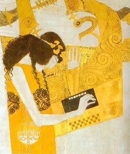 .friso Beethoven. Alegría, Inspiración Divina (detalle), 1902 (17) — Gustav Klimt, Symbolism