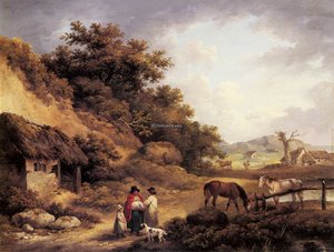 Wayside Gossips — George Morland, Rococo