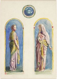 Ruth And Naomi, Study For A Window — John La Farge