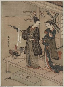A Young Dandy And A Woman On A Veranda