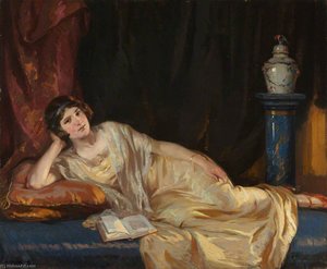 Glints Of Gold (miss Dorothy Salvesen) — Robert Hope, Impressionism