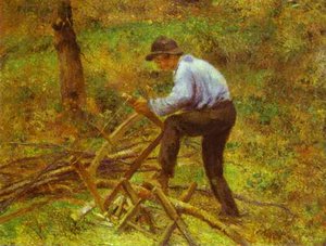 The Woodcutter — Camille Pissarro, Impressionism