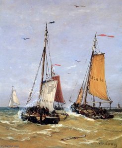Leaving Of The Fleet Sun — Hendrik Willem Mesdag