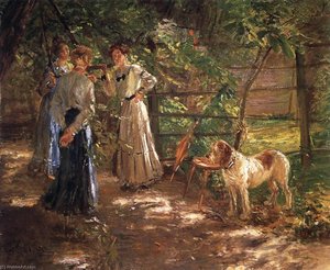 In The Garden (the Artist's Daughters) — Fritz Von Uhde