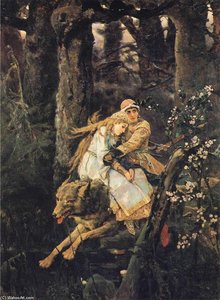 Ivan Tsarevitch Riding The Grey Wolf — Victor Vasnetsov