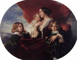 Xavier Elzbieta Branicka Countess Krasinka And Her Children — Franz Xavier Winterhalter