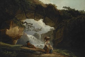 Les Cascades De Tivoli.dit Autrefois Une Chute D'eau A Travers Les Rochers — Hubert Robert