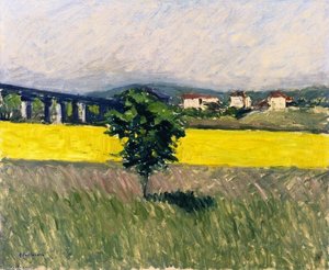 Field And Pont D'argenteuil — Gustave Caillebotte