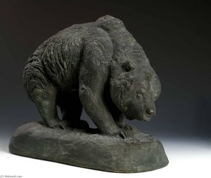 Grizzly Bear At Bay — Edward Kemeys