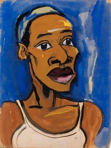 Bust Of Man In White Undershirt — William H. Johnson