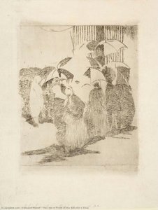 The Line In Front Of The Butcher’s Shop — Édouard Manet