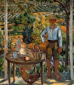 Boy With Chicken — Rafael Zabaleta Fuentes