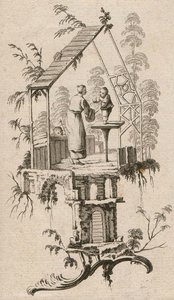 A Decorative Plate, French Rococo Art — Jean-baptiste Pillement
