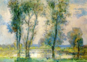 Near The Lake — Albert-charles Lebourg