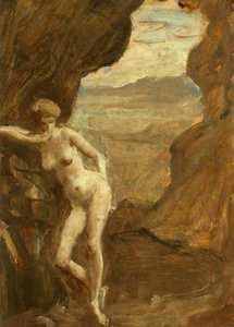 Nude Woman In A Cave Setting — Augustus Edwin John