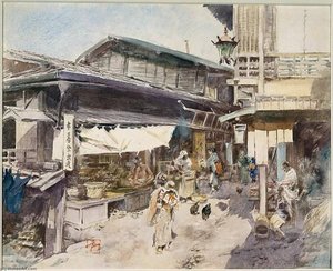 Street Scene In Ikao, Japan — Robert Frederick Blum