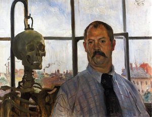 Self Portrait With Skeleton — Lovis Corinth