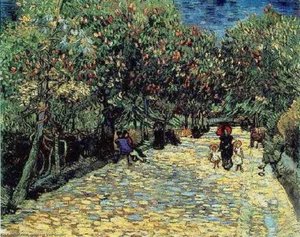 Red Chestnuts In The Public Park At Arles — Vincent Willem Van Gogh