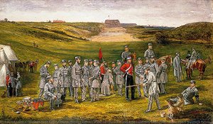 Officers of the 1st City of Norwich Rifle Volunteers, with Their Captain Henry Staniforth Patteson, on the Rifle Range, Mousehold Heath