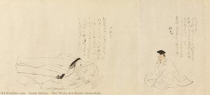The Thirty-six Poetic Immortals — Sakai Hōitsu