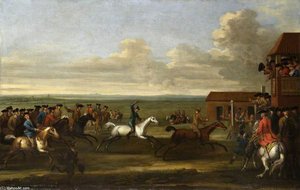 Horse Race At Newmarke