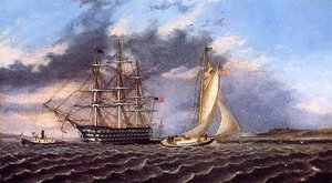 New York Harbor — James Edward Buttersworth, Historical Painting