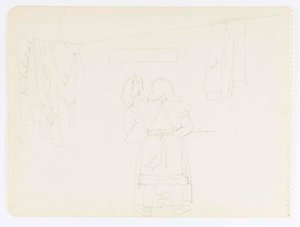 (woman With Laundry Drying On A Line) — Marguerite Zorach