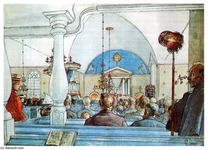 At Church — Carl Larsson