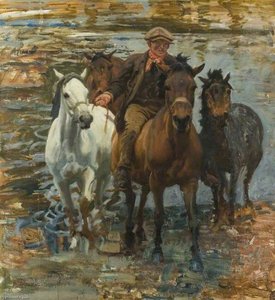 Study For 'the Ford' — Sir Alfred James Munnings
