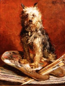 The Artist's Dog — Charles Van Den Eycken