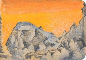 Scenery Sketch For A Stage Design — Nicholas Roerich, Symbolism