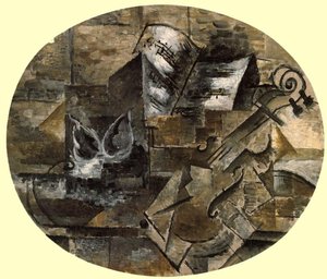 Violin And Musical Score — Georges Braque, Cubism