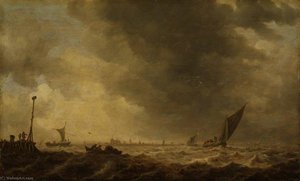 A River Estuary — Jan Josephszoon Van Goyen, Dutch Golden Age